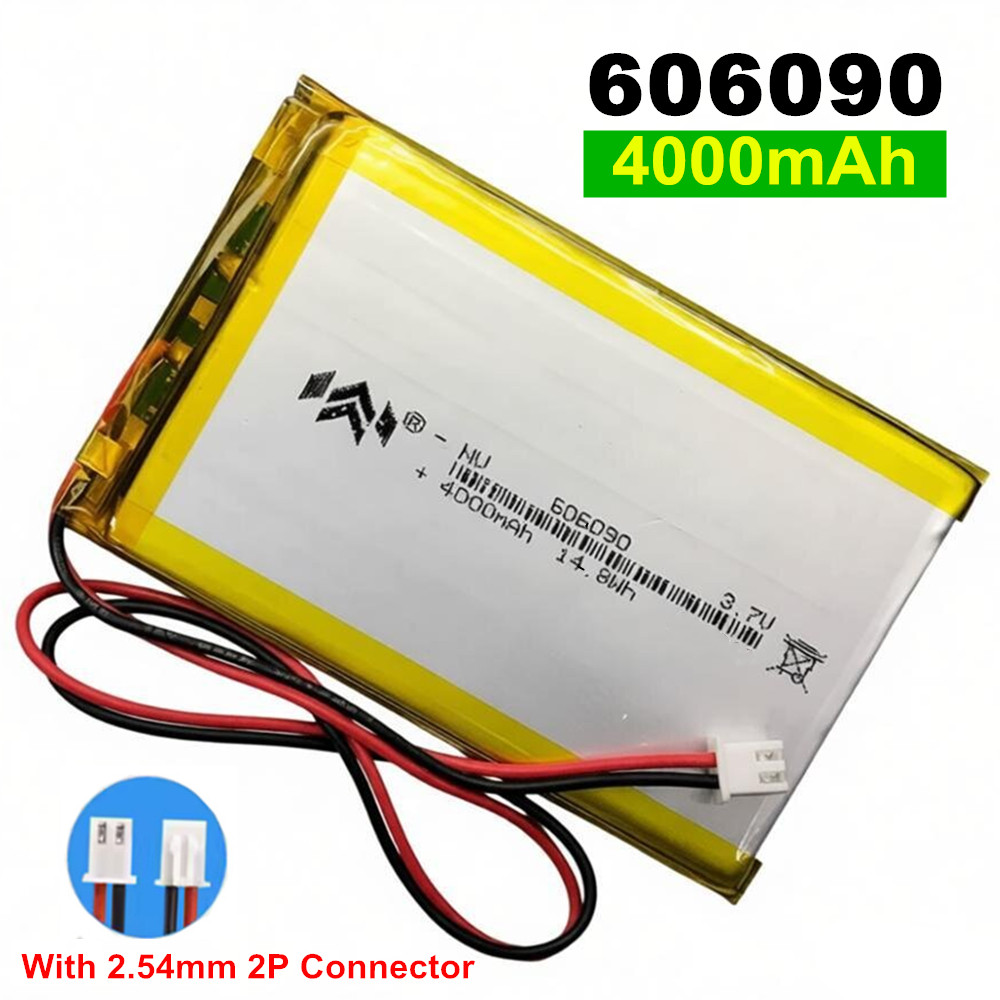 Smartwatch Headset - 4000mAh 3.7V 606090 Met 2.54mm 2P