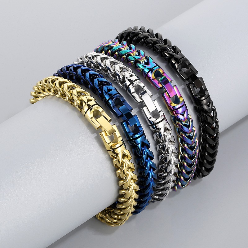 Ceramic Link Bracelet - Regenboog Barmband 10Mm Hiphop Visgraat Kettingarmband