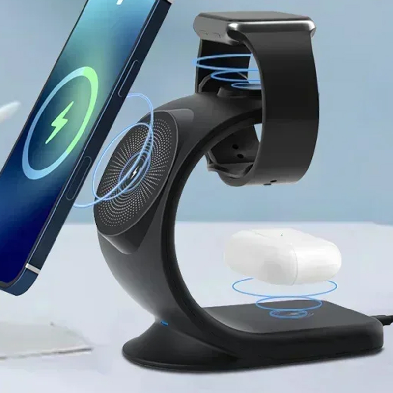 Smartwatch Ac - Magnetische draadloze oplader 3-in-1 snellaadstation voor