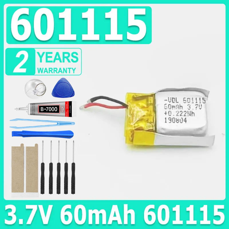 3.7 V 60 mAh 601115 Oplaadbare - Smartwatch Headset recensie en prijs
