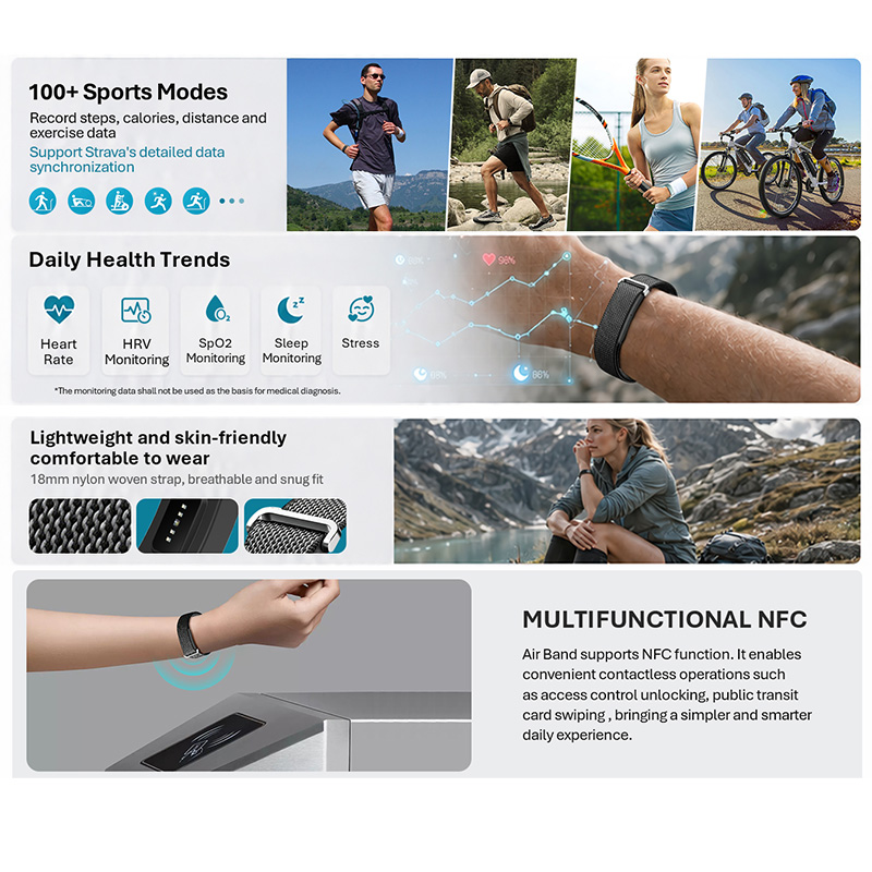 VALDUS Air Band Smart Bracelet - Android Smartwatch Accessories recensie en prijs