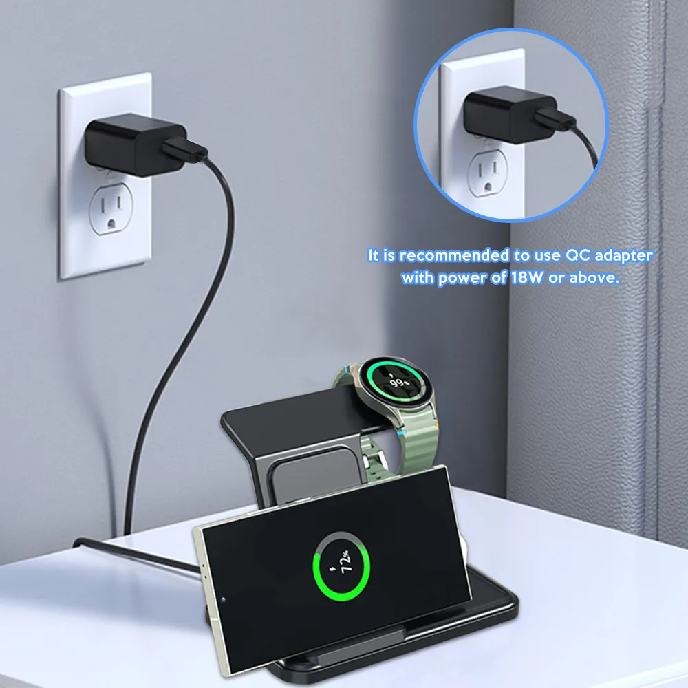 3-in-1 draadloos oplaadstation - Smartwatch Ac recensie en prijs