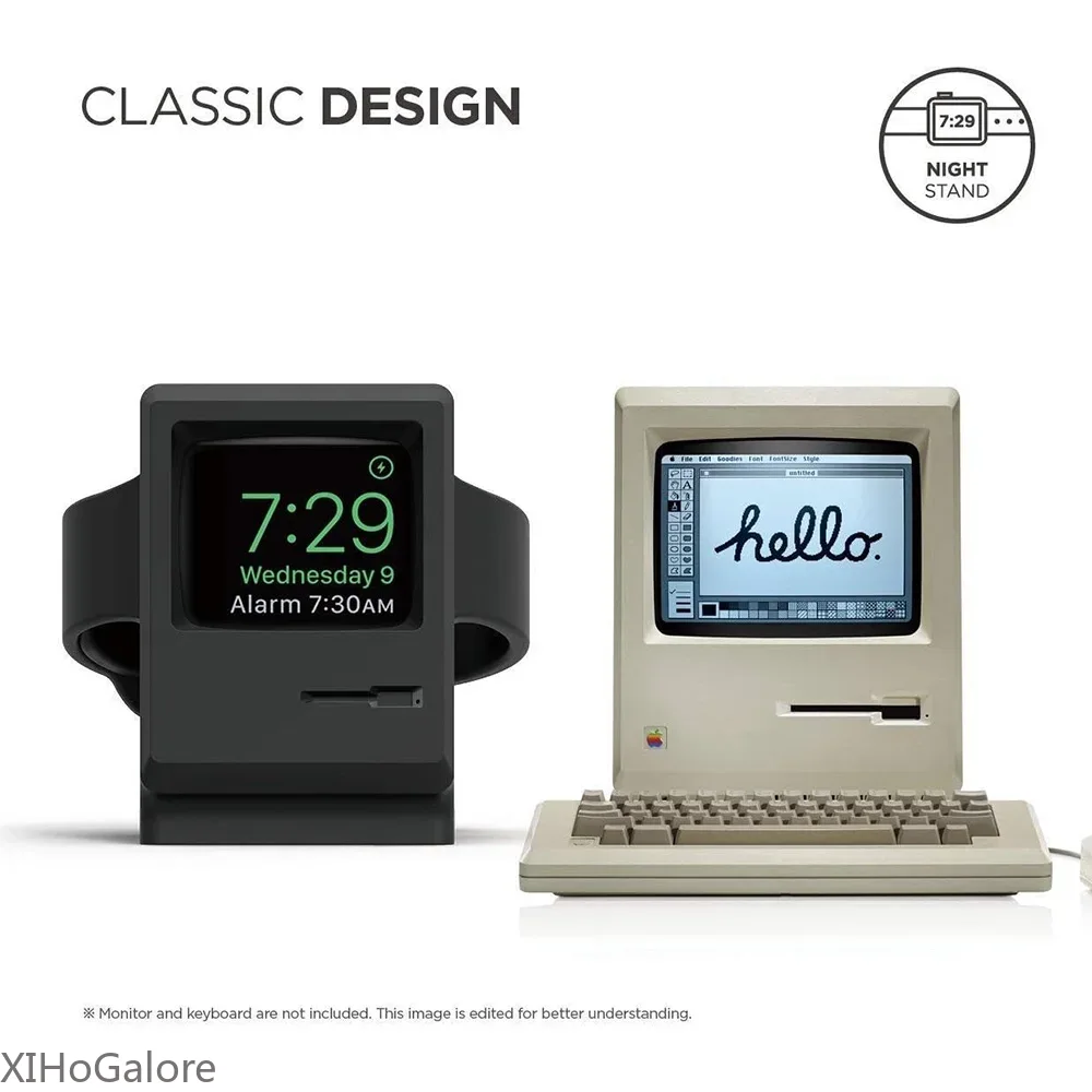 Retro computerpatroon silicone - Watch Charging Dock recensie en prijs